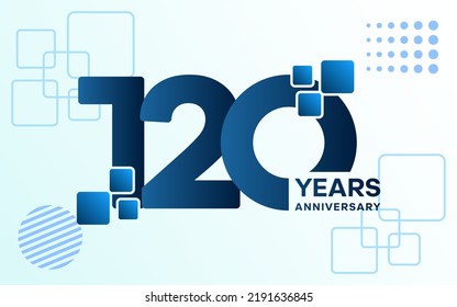 120 Year Anniversary celebration logotype. Anniversary celebration template design, Vector illustrations.