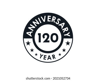 120 years anniversary badge vector design