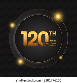 120 years anniversary celebrations logo design concept. Vector templates