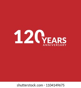 120 years anniversary, logo template. 