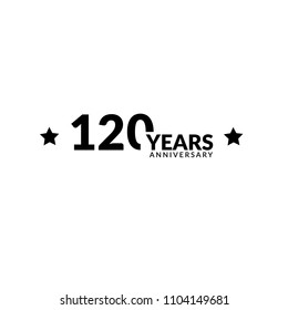 120 years anniversary, logo template. 