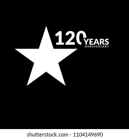 120 years anniversary, logo template. 
