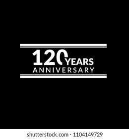 120 years anniversary, logo template. 