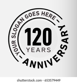 120 years anniversary logo template. Vector and illustration.