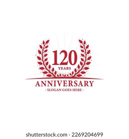 120-jähriges Logo. Vektorgrafik und Illustration.