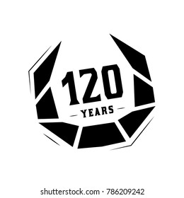 120 years design template. Anniversary vector and illustration template.