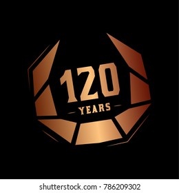 120 years design template. Anniversary vector and illustration template.