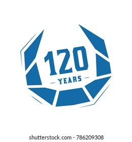 120 years design template. Anniversary vector and illustration template.