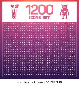 1200 General Icons Set. Universal Icons Pack