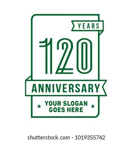 120th anniversary logo. Vector and illustration.