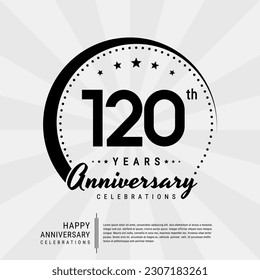 120th year anniversary design template. vector template illustration