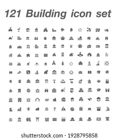 121 Juego de iconos de construcción Vector