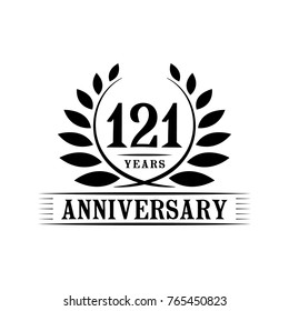 121 years anniversary logo template.