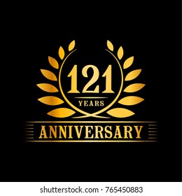 121 years anniversary logo template.