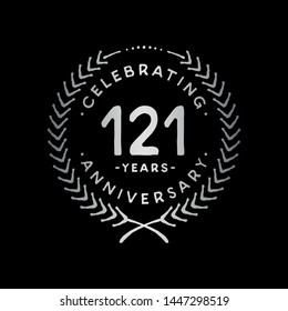 121 years design template. 121st vector and illustration.