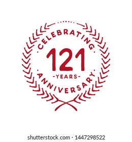 121 years design template. 121st vector and illustration.