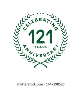 121 years design template. 121st vector and illustration.