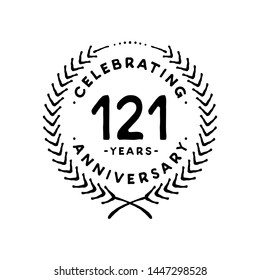 121 years design template. 121st vector and illustration.