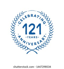 121 years design template. 121st vector and illustration.