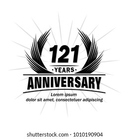 121 years vector and illustration template.