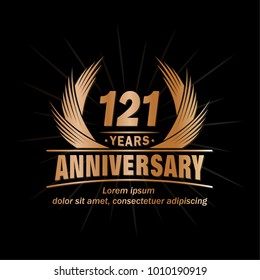 121 years vector and illustration template.