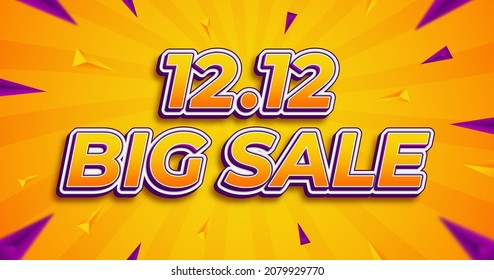 1212 big sale, sale and discount banner template with abstract background