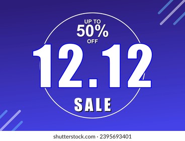 12.12 Big Sale Discount Promo Poster Advertisment Marketing Business For Social Media Vector