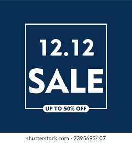 12.12 Big Sale Discount Promo Poster Advertisment Marketing Business For Social Media Vector