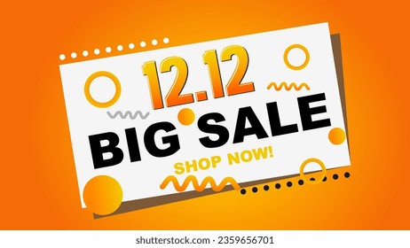 12.12 big sale, promotion banner, poster, social media post