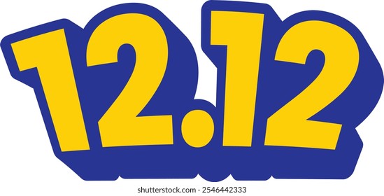 12.12 December shopping day sale baner, perfect for e-commerce flash sale dicsount promotions seasonal marketing and holiday campaigns