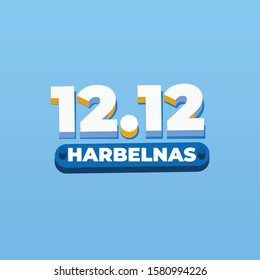 12.12 Harbelnas Blue Gradient Background