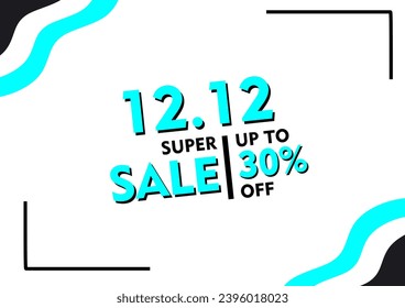 12.12 Mega Sale Poster Business Advertisement Marketing For Social Media Vector