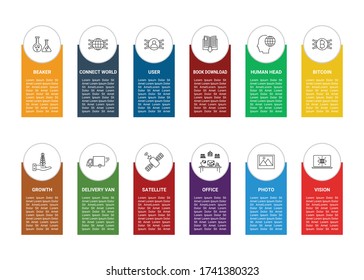 12-12 Mix Web Line Icons with name for Website, Application And Software Designing.