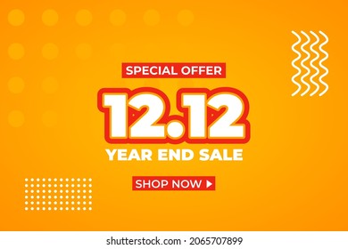 12.12 Online Shopping Day Sale Banner Vector Template