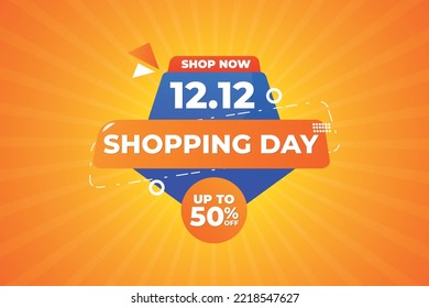 12.12 shopping day  template design 