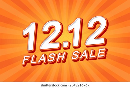 1212 shopping day vector background. 12.12 End year sale vector sale banner. 12 12 shopping day banner template