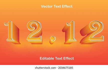 12.12 Text 3D Effect Vector 