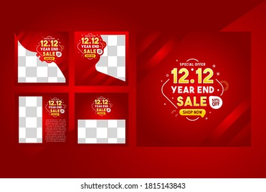 12.12 year end sale social media template promotion