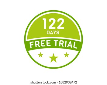 122 days free trial. 122 day Free trial badges