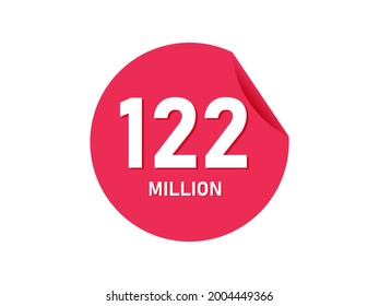 122 million texts on the white background