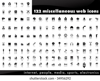 122 miscellaneous vector icons