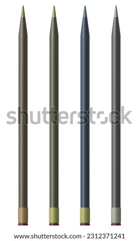 122 mm grad rocket isolated on white background