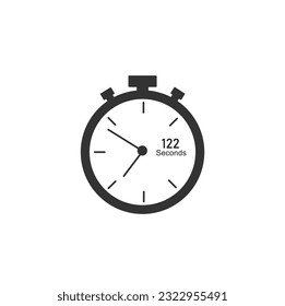 122 seconds timer Clocks, Timer 122 sec icon.