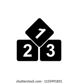 123 blocks - kindergarten icon vector