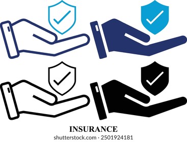 123 colorful icon set in line and fill style. Editable icon Set Insurance and Assurance. High quality business icon set of 123