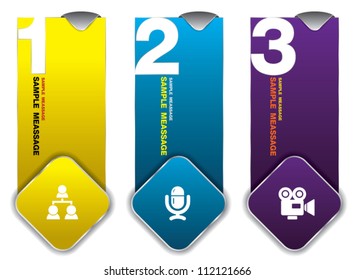 123 hanging tag color, can use for business concept, education diagram, brochure object.