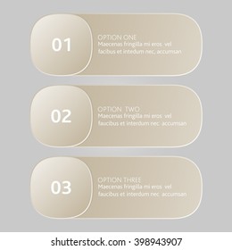 1-2-3 Infographic vector option banner with 3 steps.Infographic abstract template with tezt, for your presentation 
