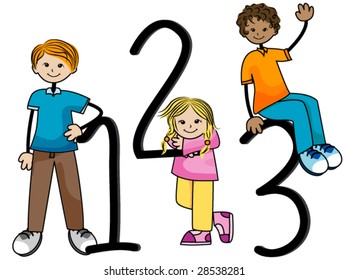 123 Kids - Vector