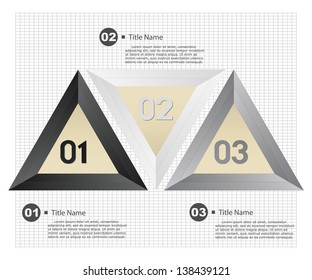 1-2-3 Modern clean template / can be used for infographics / numbered banners