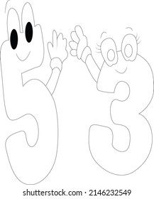123 namber coloring page 123 namber coloring book page page line art for kids 